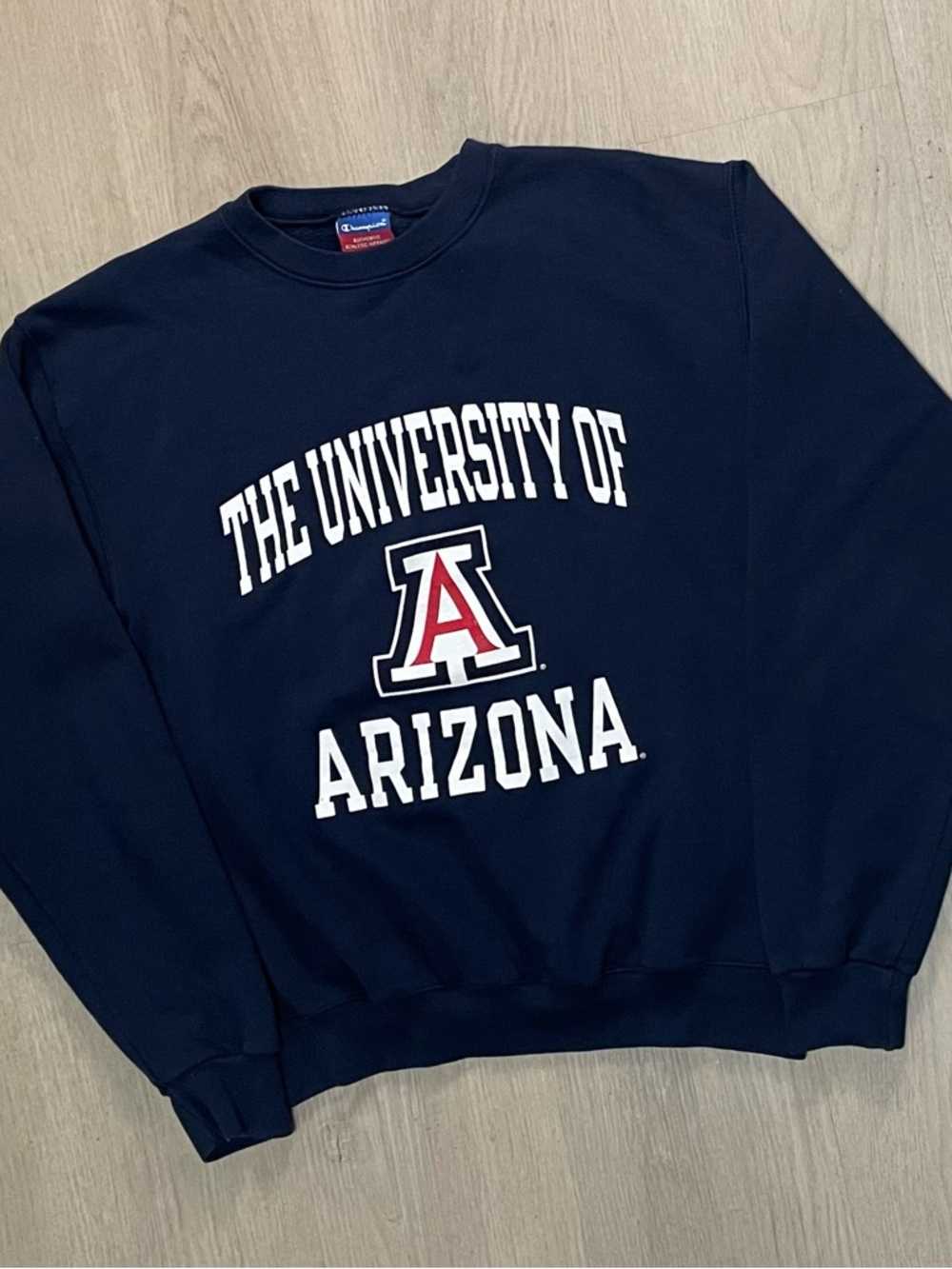 Vintage Champion University of Arizona Wildcats Crewneck Navy